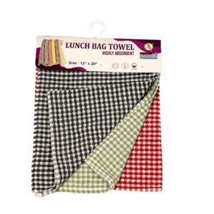 Lunch Bag Towel (12 × 20) – 3 Pc Set